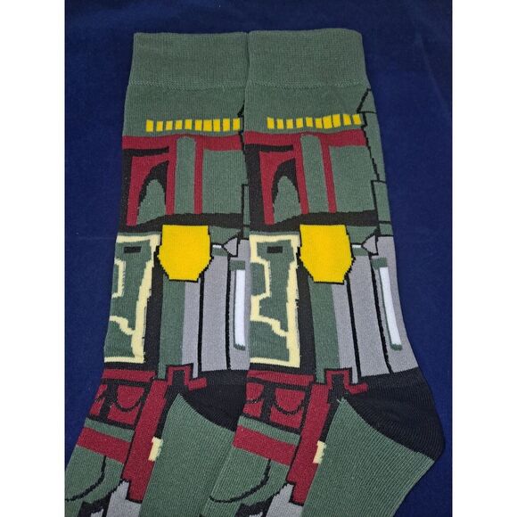 1 Pair Star Wars Boba Fett Bounty Hunter Cartoon Socks For Men & Women One Size - Picture 2 of 5